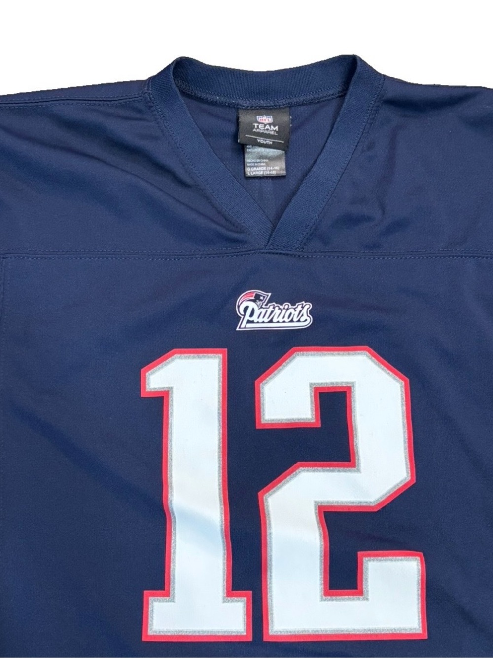 Tom Brady #12 New England Patriots Youth Large 14/16 NFL Team Apparel Jersey 🏈 - Picture 3 of 10